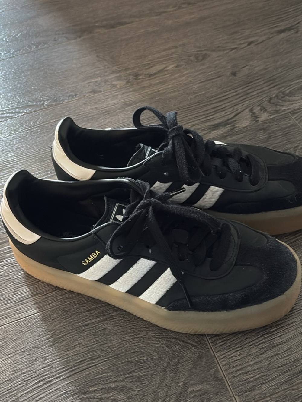 Black adidas Samba sneaker size 8